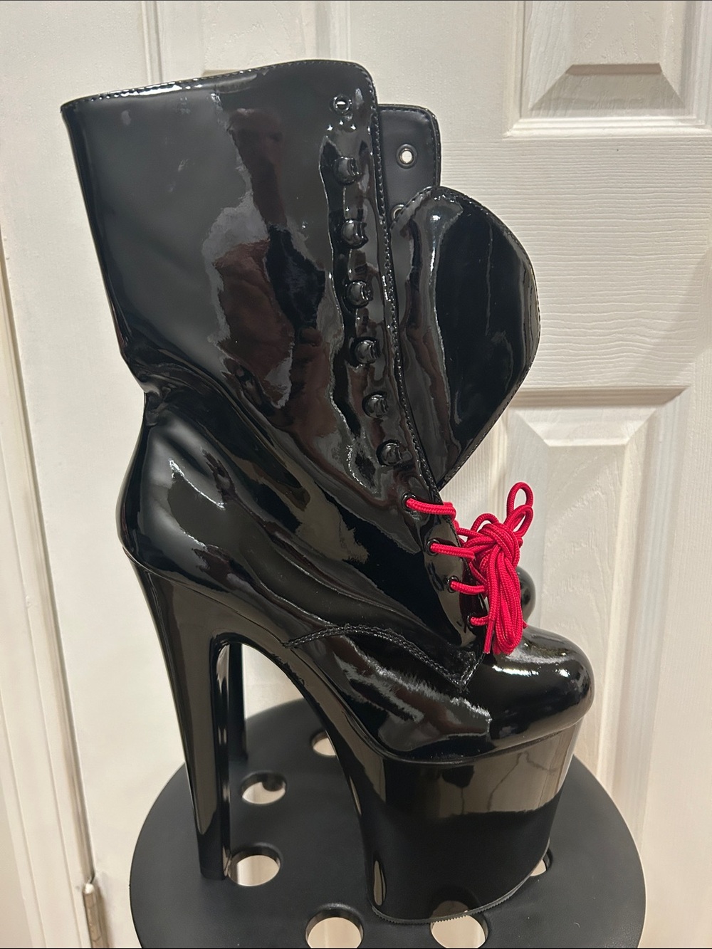 Pleaser Platform Ankle Boots Size 12 - Picture 4 of 10